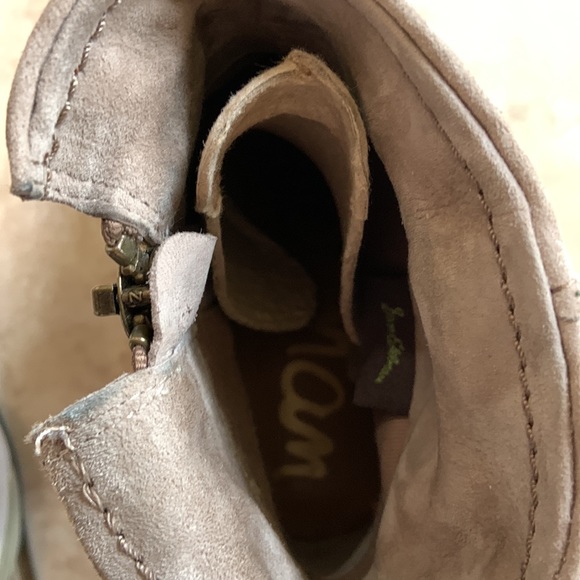 Sam Edelman Gray Suede Booties Size 7 - Picture 5 of 12